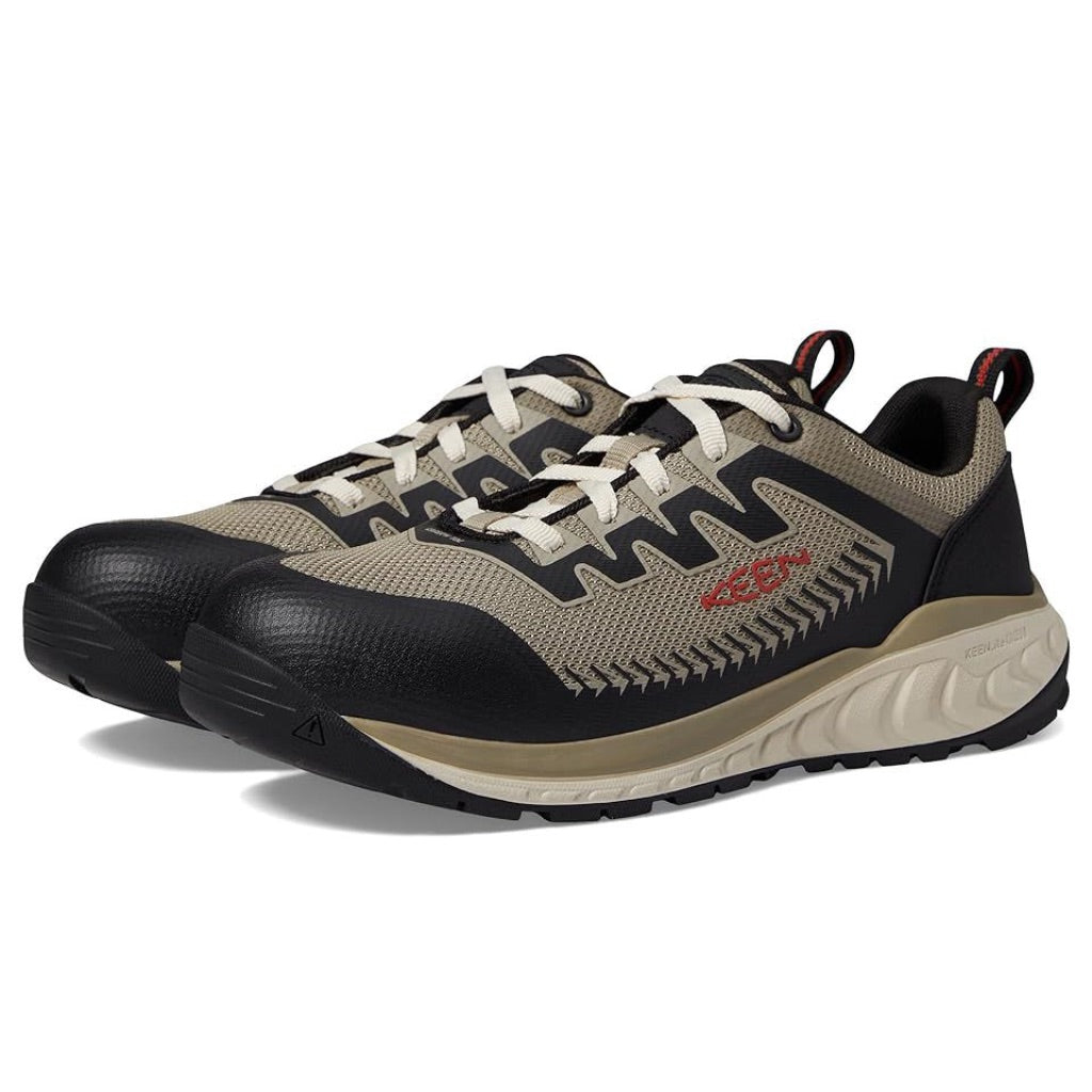 KEEN Men's Utility Arvada Carbon Fiber Toe Work Shoes Taupe/Black SZ 13