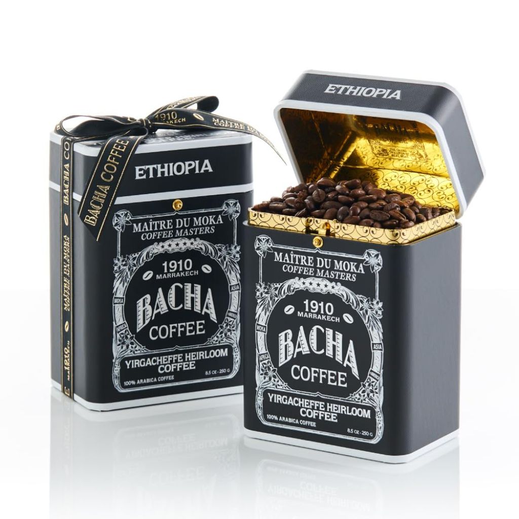 Bacha Coffee Signature Nomad Collection Yirgacheffe Heirloom Single Origin Medium Roast Whole Coffee, 2 Pack