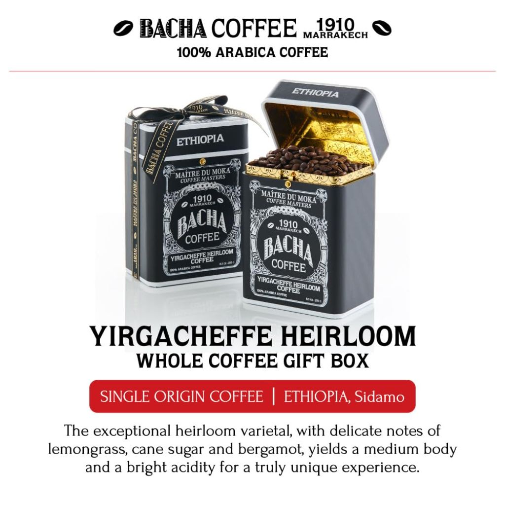 Bacha Coffee Signature Nomad Collection Yirgacheffe Heirloom Single Origin Medium Roast Whole Coffee