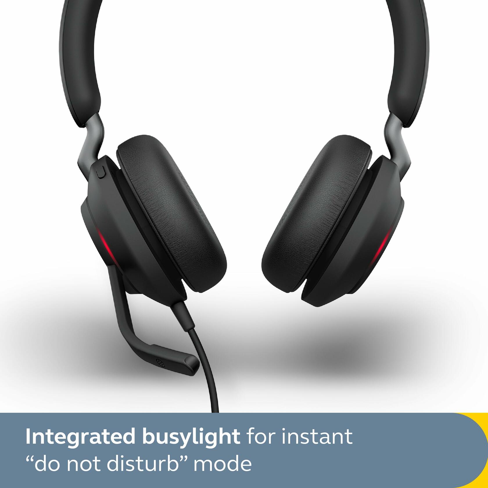 Jabra Evolve2 40 SE Wired Noise Cancelling Stereo Headset, MS Teams USB-C, Black