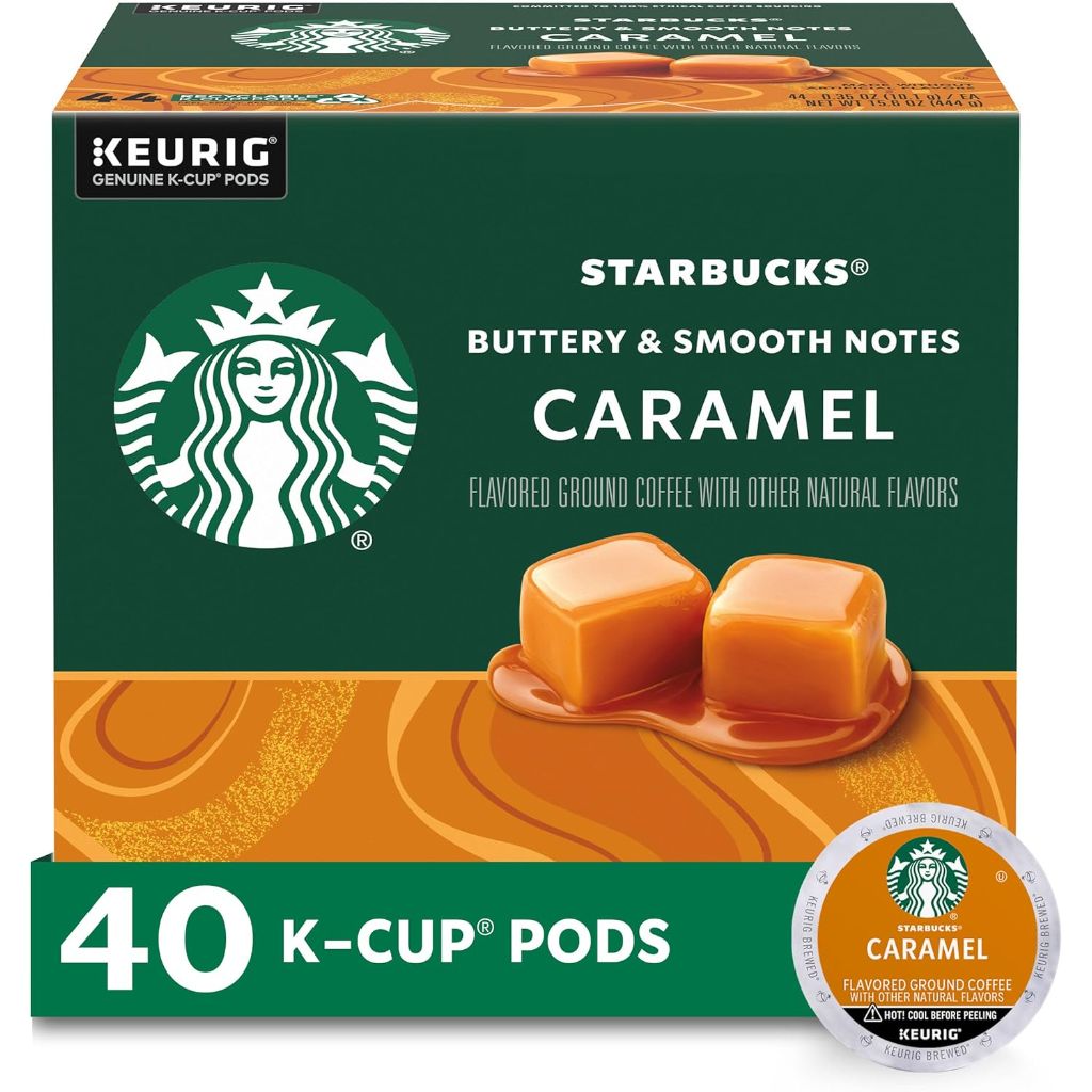 Starbucks Caramel Flavored Keurig K-Cup Coffee Pods, 40 Pods