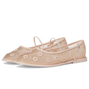 Coach Women's Emilia Tea Rose Mesh Mary Jane Flat Shoes - Blush, Size 6