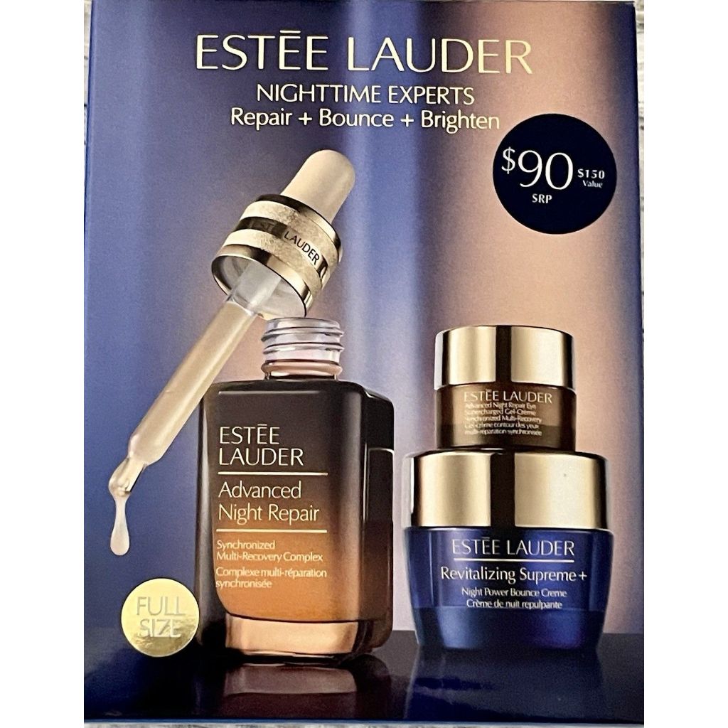 Estée Lauder Nighttime Experts 3pc Travel Skincare St Repair + Bounce + Brighten