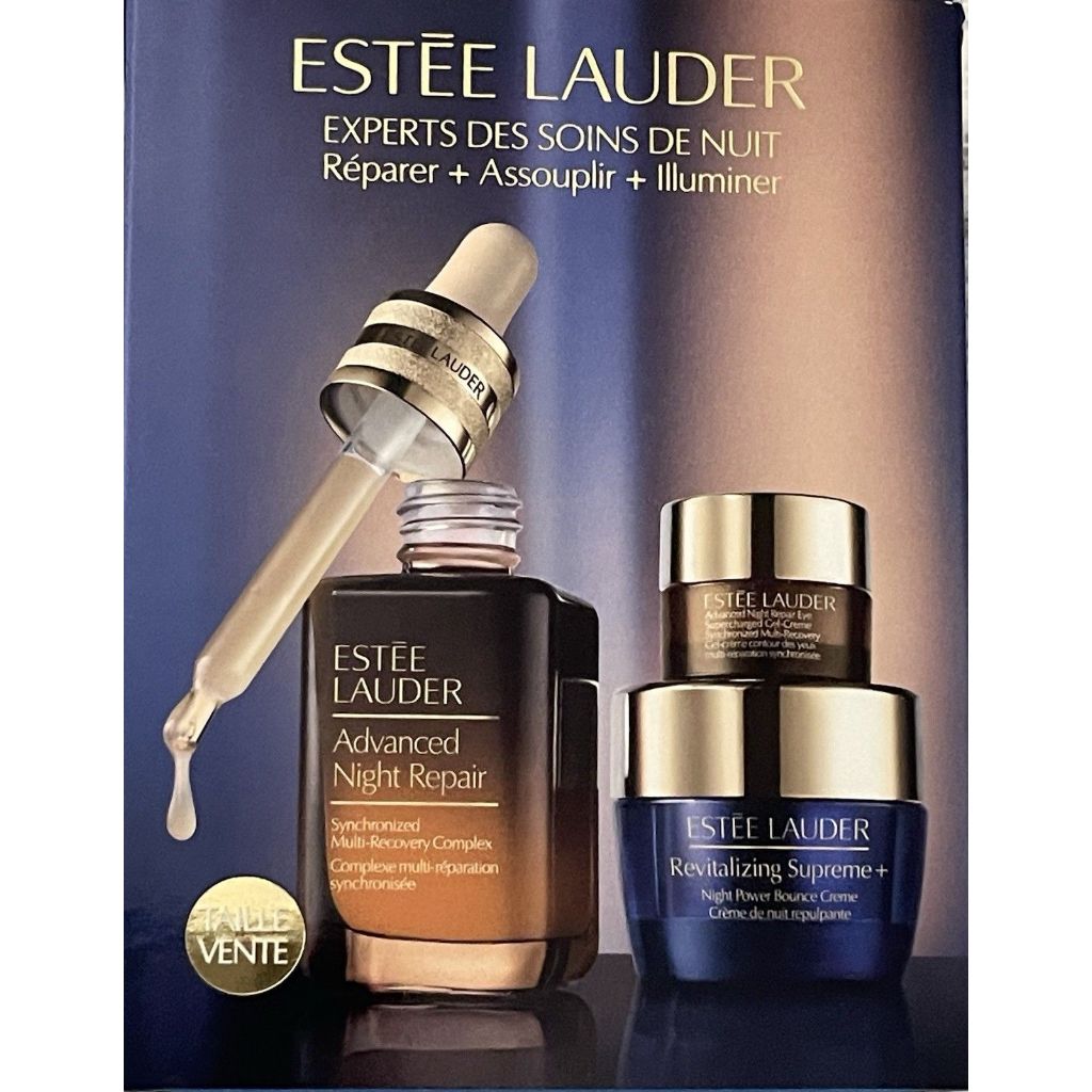 Estée Lauder Nighttime Experts 3pc Travel Skincare St Repair + Bounce + Brighten