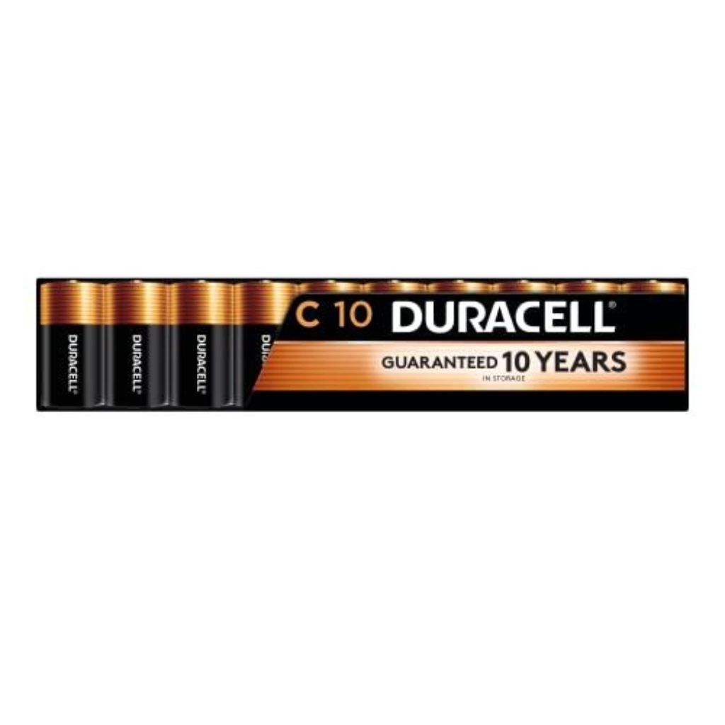 Duracell Coppertop Long-Lasting Alkaline Batteries - C Cell - 10 Pack
