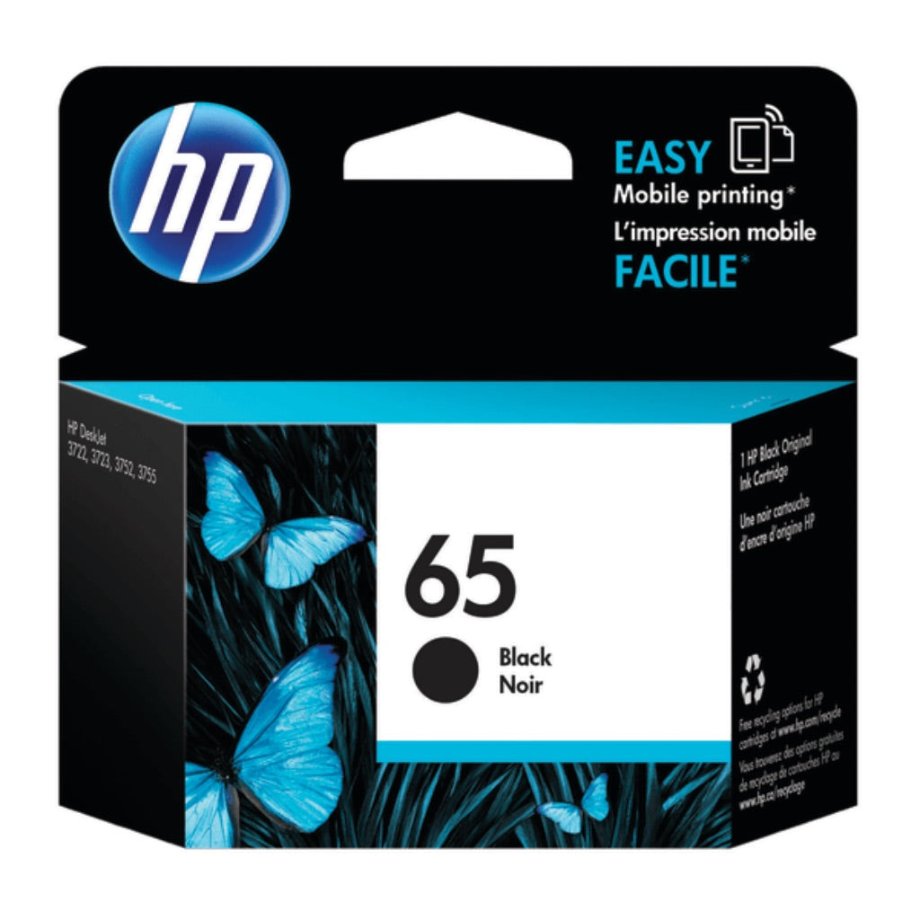 HP 65 Standard Yield Ink Cartridge - Black (N9K02AN#14)