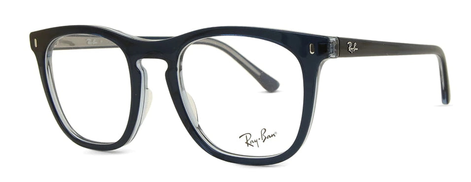Ray-Ban Unisex Adult Rx2210V 8324 Eyewear Frames - Polished Blue, 53/21/145