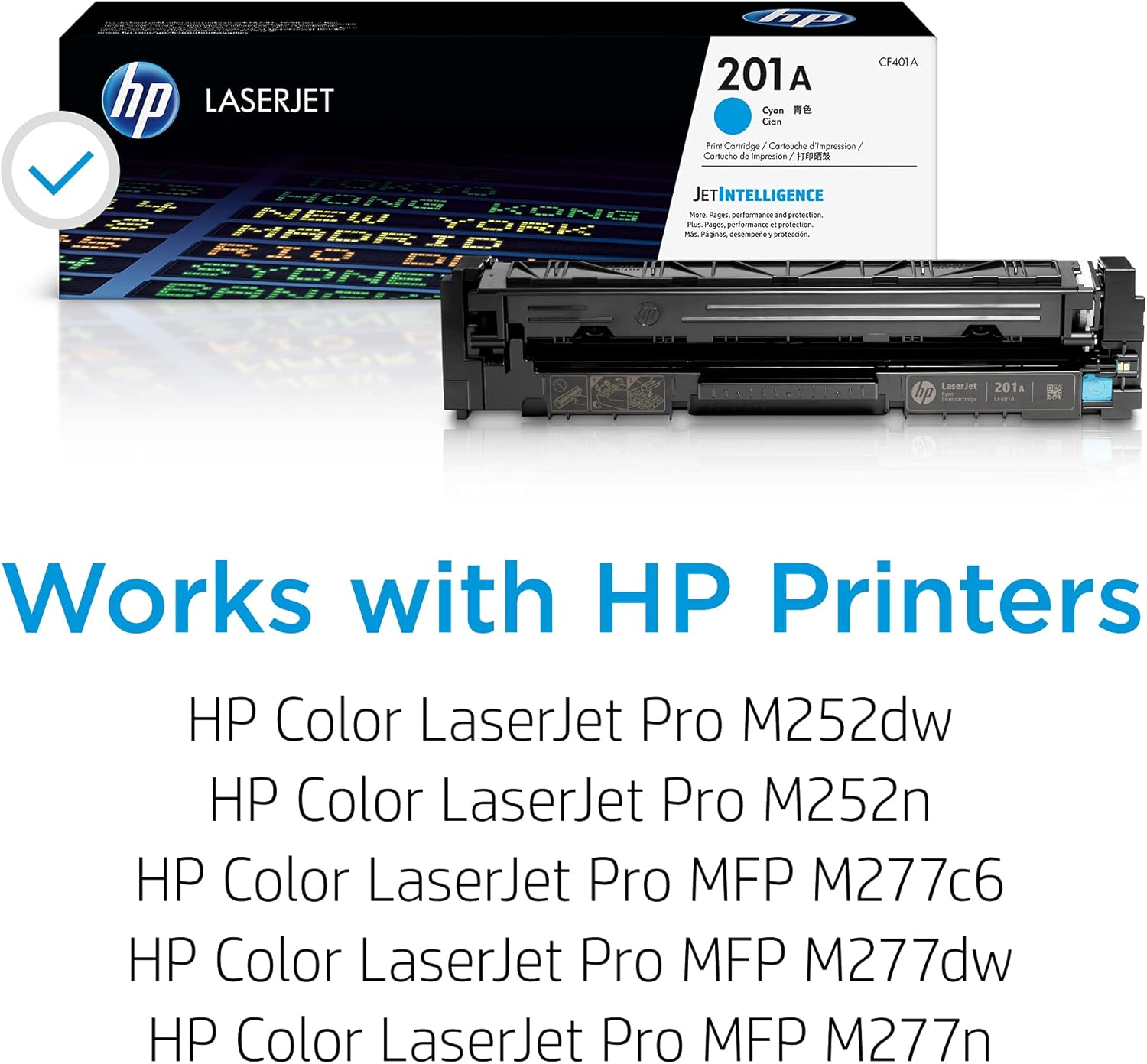 HP 201A (CF401A) Cyan Original LaserJet Toner Cartridge *Damaged Box*