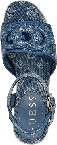 Guess Women's Formaly Platform Espadrille Sandals - Medium Blue Denim, Size 9.5