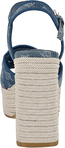Guess Women's Formaly Platform Espadrille Sandals - Medium Blue Denim, Size 9.5