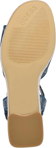 Guess Women's Formaly Platform Espadrille Sandals - Medium Blue Denim, Size 9.5