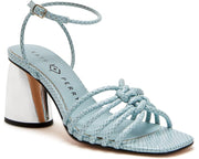 Katy Perry Women's The Timmer Knotted Heeled Sandal - Tranquil Blue, Size 7