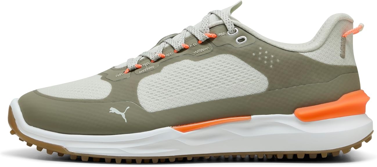Men’s Puma Golf Ignite Elevate X Spikeless Golf Shoe - Sedate Gray/Moss Orange, Size 8