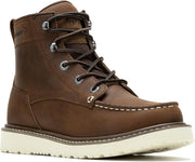 Wolverine Women's Trade Wedge 6" Moc Toe Waterproof Work Boots - Dark Brown, Size 7