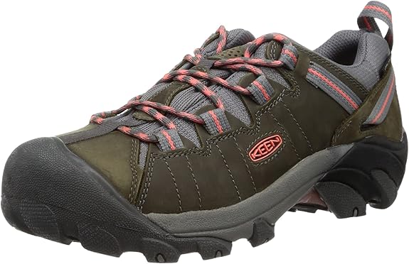 KEEN Women's Targhee II Waterproof Hiking Boots - Magnet/Coral, Size 6.5