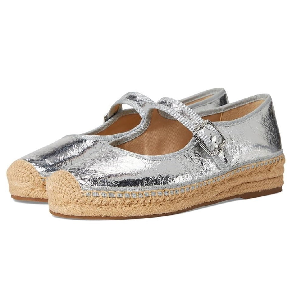 Sam Edelman Women's Mackie Mary Jane Shoes - Soft Silver, Size 9.5