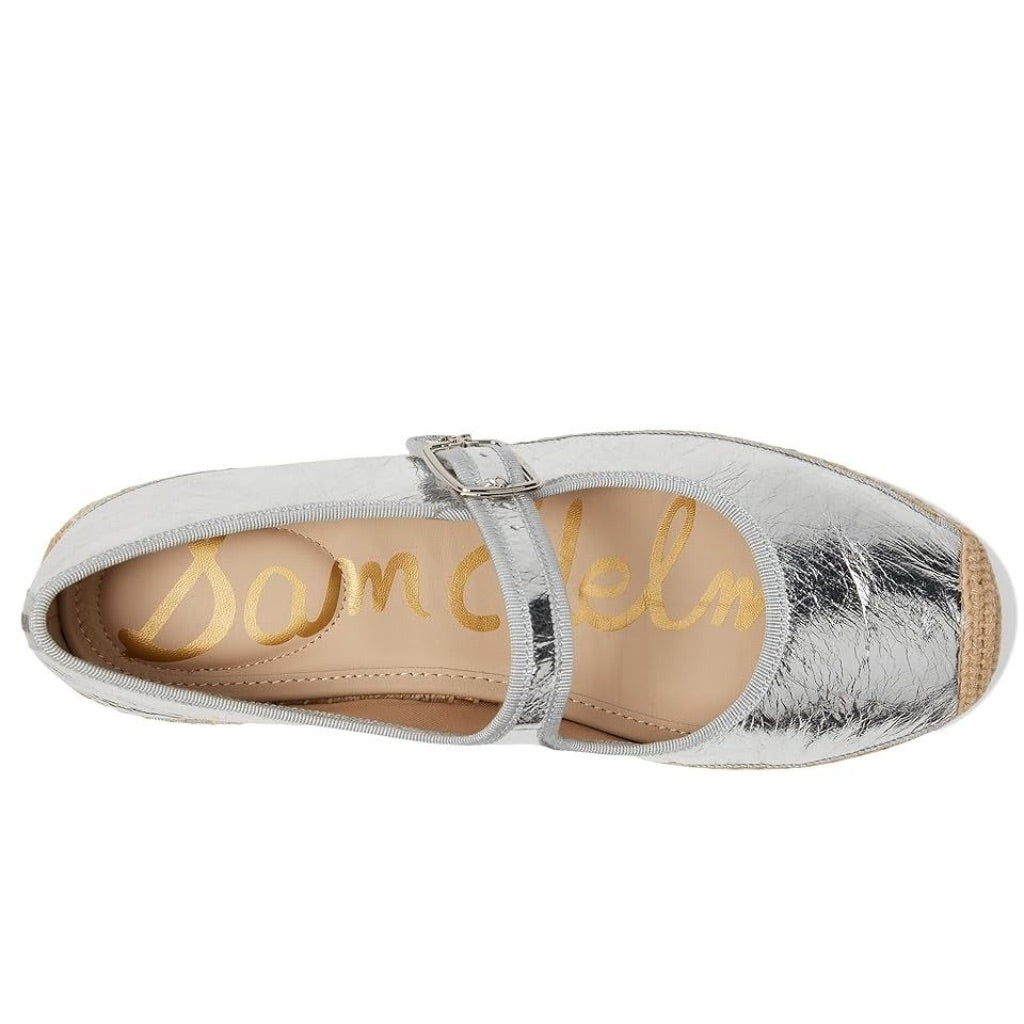 Sam Edelman Women's Mackie Mary Jane Shoes - Soft Silver, Size 9.5