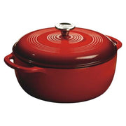Lodge Essential Enamel Cast Iron Dutch Oven, 6 Quart - Red