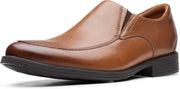 Clarks Men's Whiddon Step Loafers - Dark Tan Leather, Size 7W
