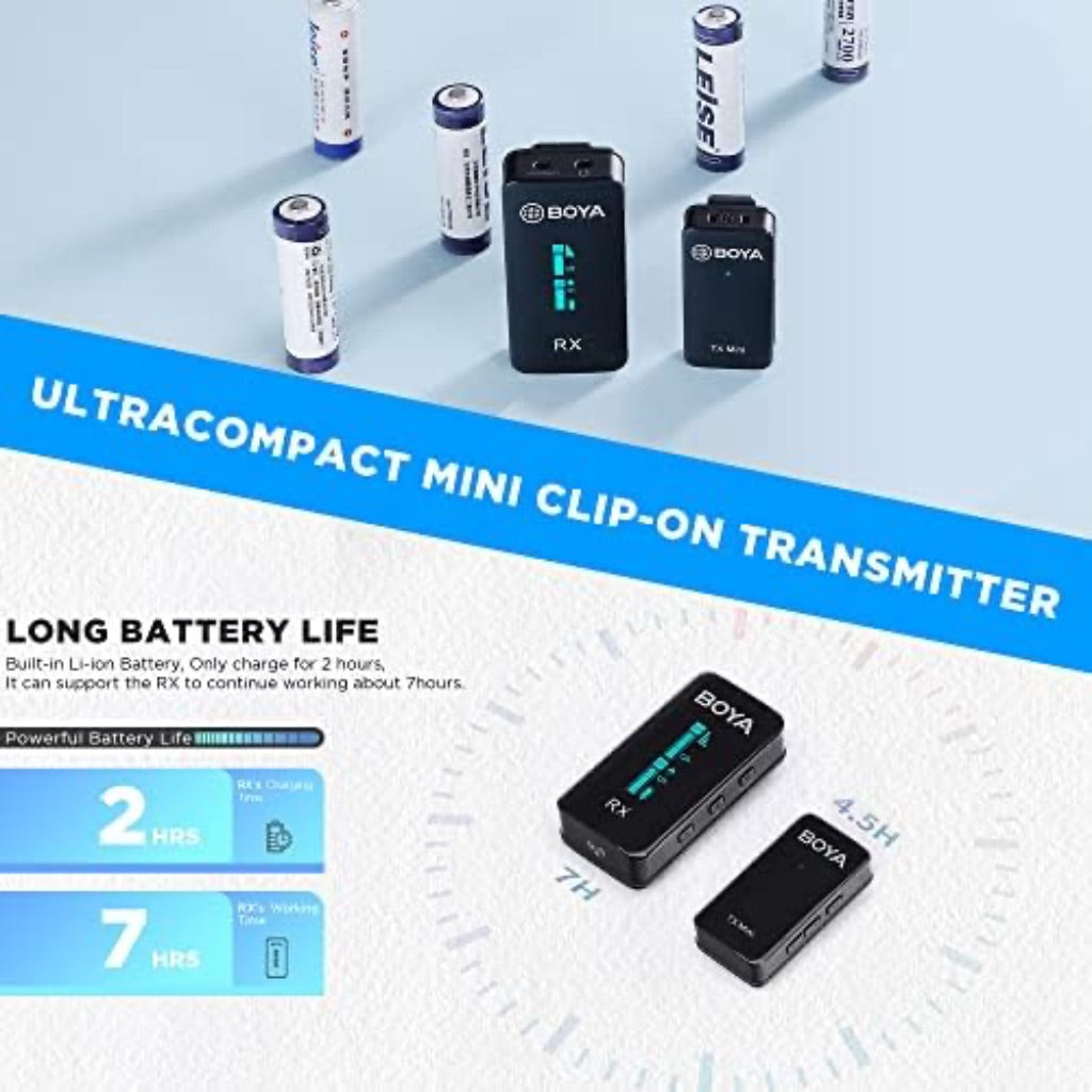 BOYA BY-XM6-S1 Mini Wireless OLED Lavalier Microphones