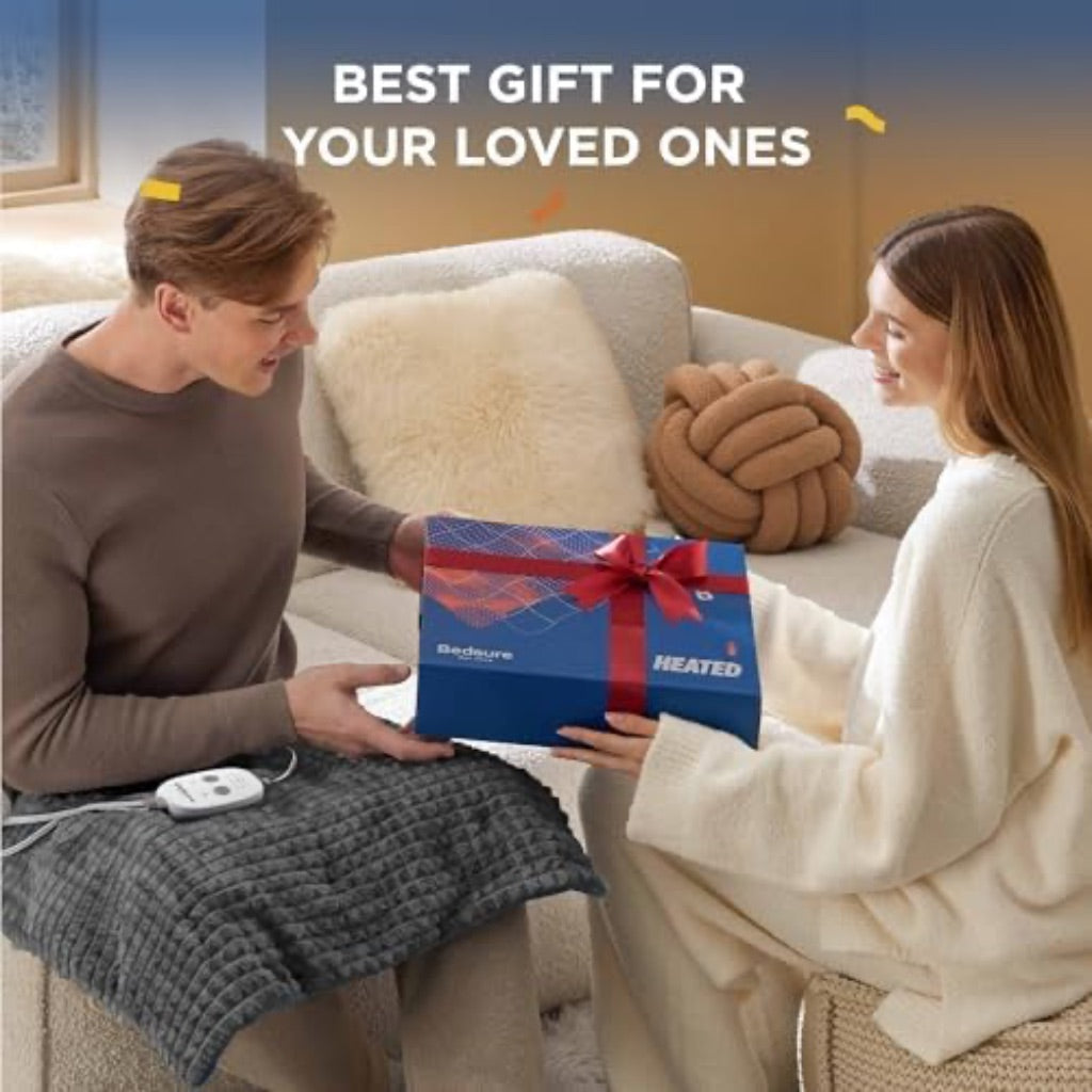 Bedsure Weighted Heating Pad for Back, Neck, and Shoulders with Vibration, Auto Shut Off - Teal, 5lbs 12" x 24"