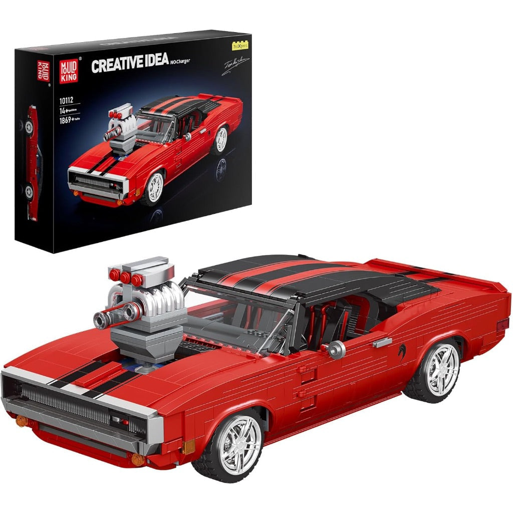 Mould King 1969RT Sports Car Building Block Kits, 10112 Racing Car Model Building Sets, Build and Display Car Set for Adults Boys Kids Aged 14+ Collections Enthusiasts, 1869 Pieces