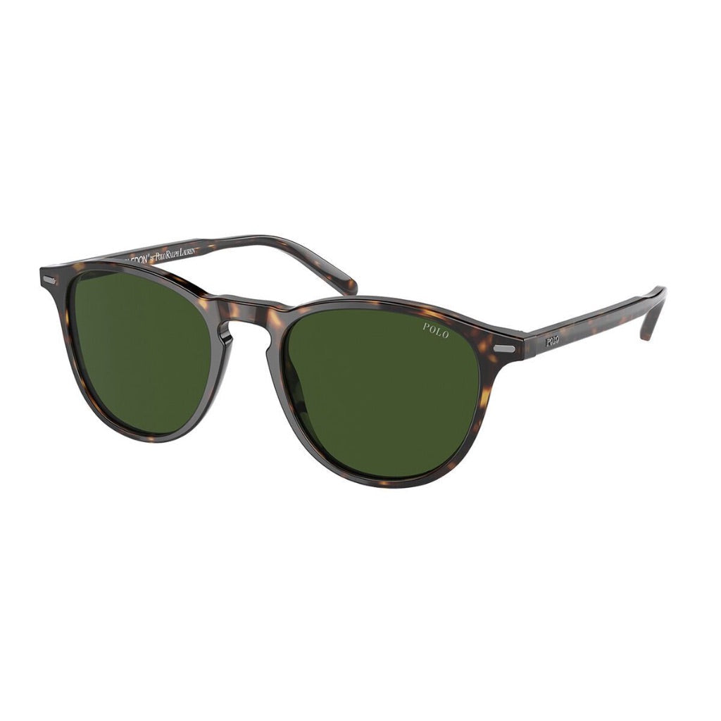 Polo Ralph Lauren Men's Wimbledon Edition Sunglasses PH4181 5003/71 - Shiny Dark Havana Frame/Bottle Green, 51/19/145
