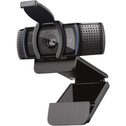 Logitech C920S HD Pro Webcam, 1080p/30fps Video Calling, Stereo Audio, Light Correction, Privacy Shutter - Black