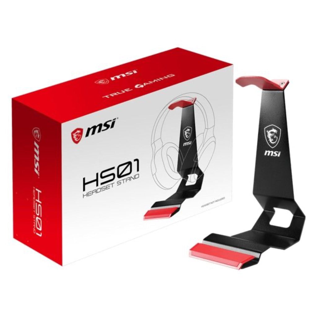 MSI HS01 Headset Stand & Cell Phone Holder, Metallic Design, Non-Slip