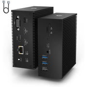 OOTDAY Docking Station Dual Monitor for MacBook Pro/Air, 16 in 2 Triple Display USB C Docking Station with 2 HDMI 4K, VGA, PD 100W, USB-C 3.0, 5USB A, Compatible for macOS Windows Thunderbolt 3 USB C