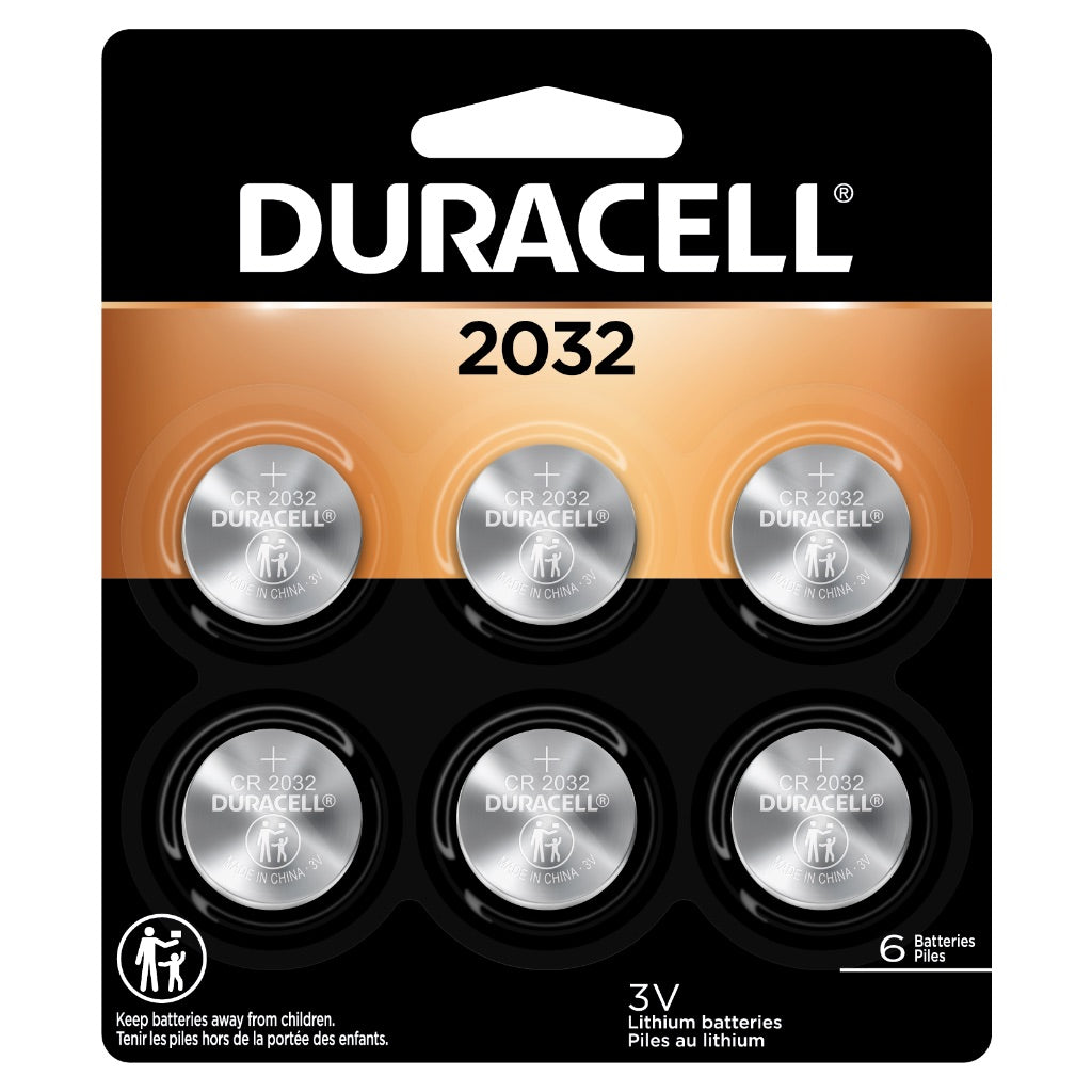 Duracell 3V Lithium Coin Batteries - CR2032 - 6 Pack