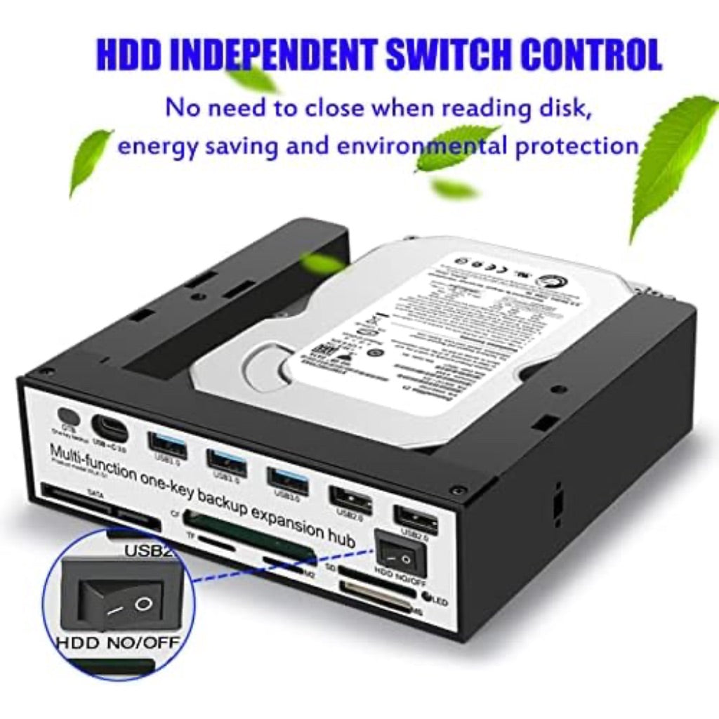 Storage Specialist Media Dashboard - 5.25" All-in-1 USB 2.0/3.) Card Reader, External Hard Disk Drive