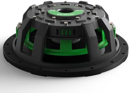 Mobiator DS-12 D2 Shallow Mount Car Subwoofer 12'' 1400W Max Power Dual 2 Ohm High Performance, Black