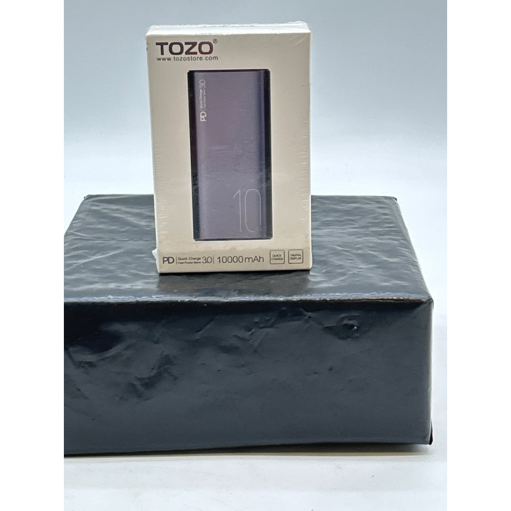 TOZO PB3 10000mAh Portable Power Bank Charger with USB-C Input/Output - Gray