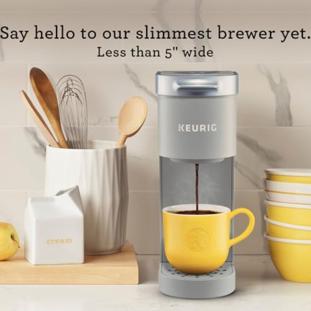 Keurig K-Mini Single Serve Coffee Maker, 6 to 12oz Brew size, with Cord Storage - Studio Gray