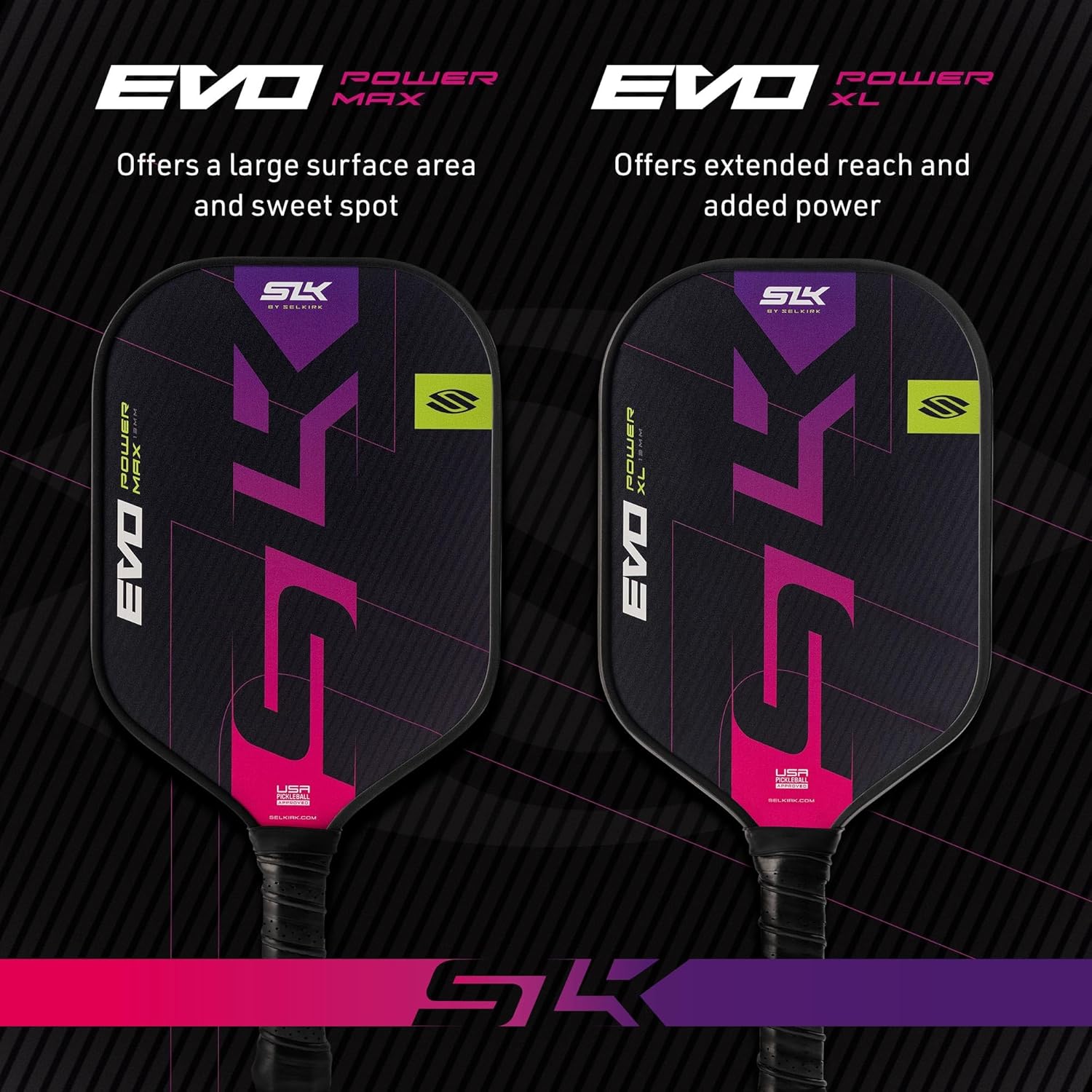 Selkirk Sport Evo Power XL Pickleball Paddle - Magenta Mirage