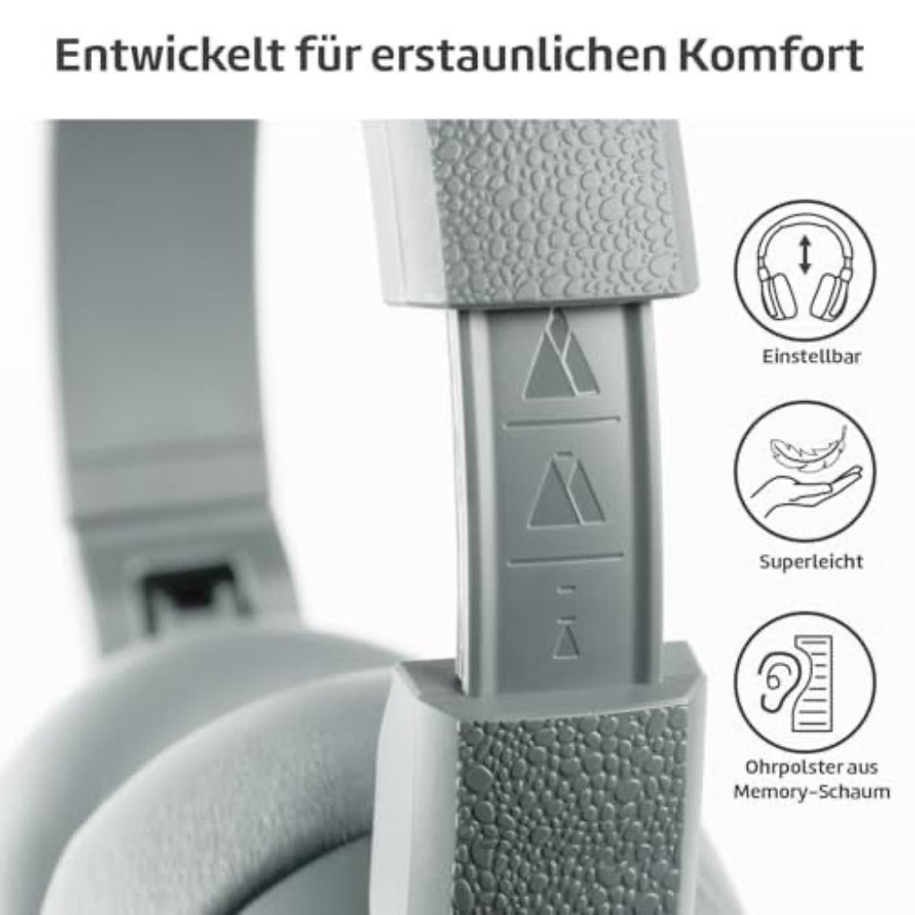 POGS Wireless Over-Ear Noise Cancelling Headphones | the Turtle | Adjustable and Durable Headphones | Volume Limited 85 DB, Microphone | Wireless Musi