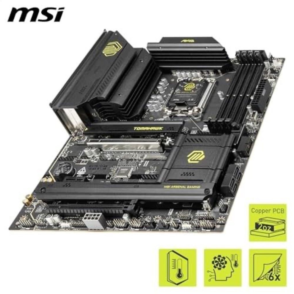 MSI MAG B860 TOMAHAWK WIFI LGA 1851 Intel B860 SATA 6Gb/s Intel Core Ultra DDR5 ATX Motherboard