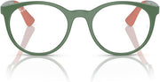 Ray-Ban Kids RY1628 3952 Eyewear Frames - Green on Rubber Pink, 48/17/135