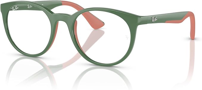 Ray-Ban Kids RY1628 3952 Eyewear Frames - Green on Rubber Pink, 48/17/135