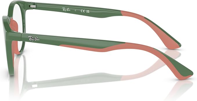 Ray-Ban Kids RY1628 3952 Eyewear Frames - Green on Rubber Pink, 48/17/135