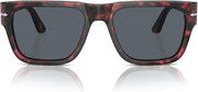 Persol Unisex Adult PO3348S 1212R5 Sunglasses - Red Havana/Blue, 57/20/145