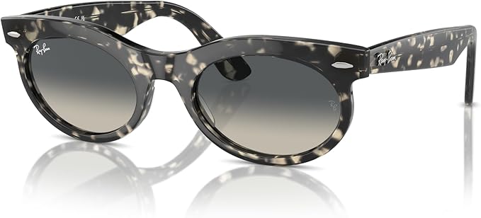 Ray-Ban Unisex RB2242F Wayfarer Asian Fit 133371 Sunglasses - Polished Gray Havana, 53/22/150