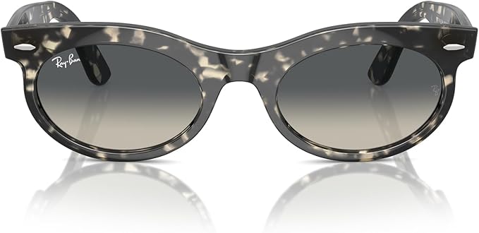 Ray-Ban Unisex RB2242F Wayfarer Asian Fit 133371 Sunglasses - Polished Gray Havana, 53/22/150