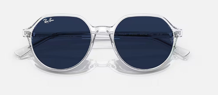 Ray-Ban Unisex RB2195 912/GG Thalia Transitions Sunglasses - Polished Transparent Frame/Clear Blue Transition Lenses, 53/18/145