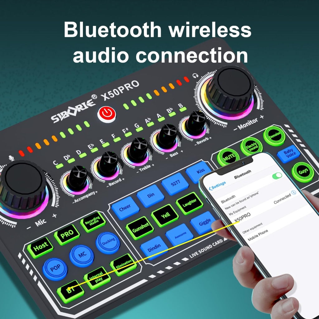 X50 Podcast Equipment Bundle, DJ Mixer with BM800 Podcast Studio Condenser Microphone