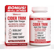 DietWorks Cider Trim Apple Cider Vinegar with Ginger, Cayenne, & Maple - 120 Caps.