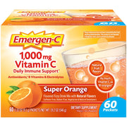 Emergen-C 1000mg Vitamin C Powder, Super Orange - 60 Packets