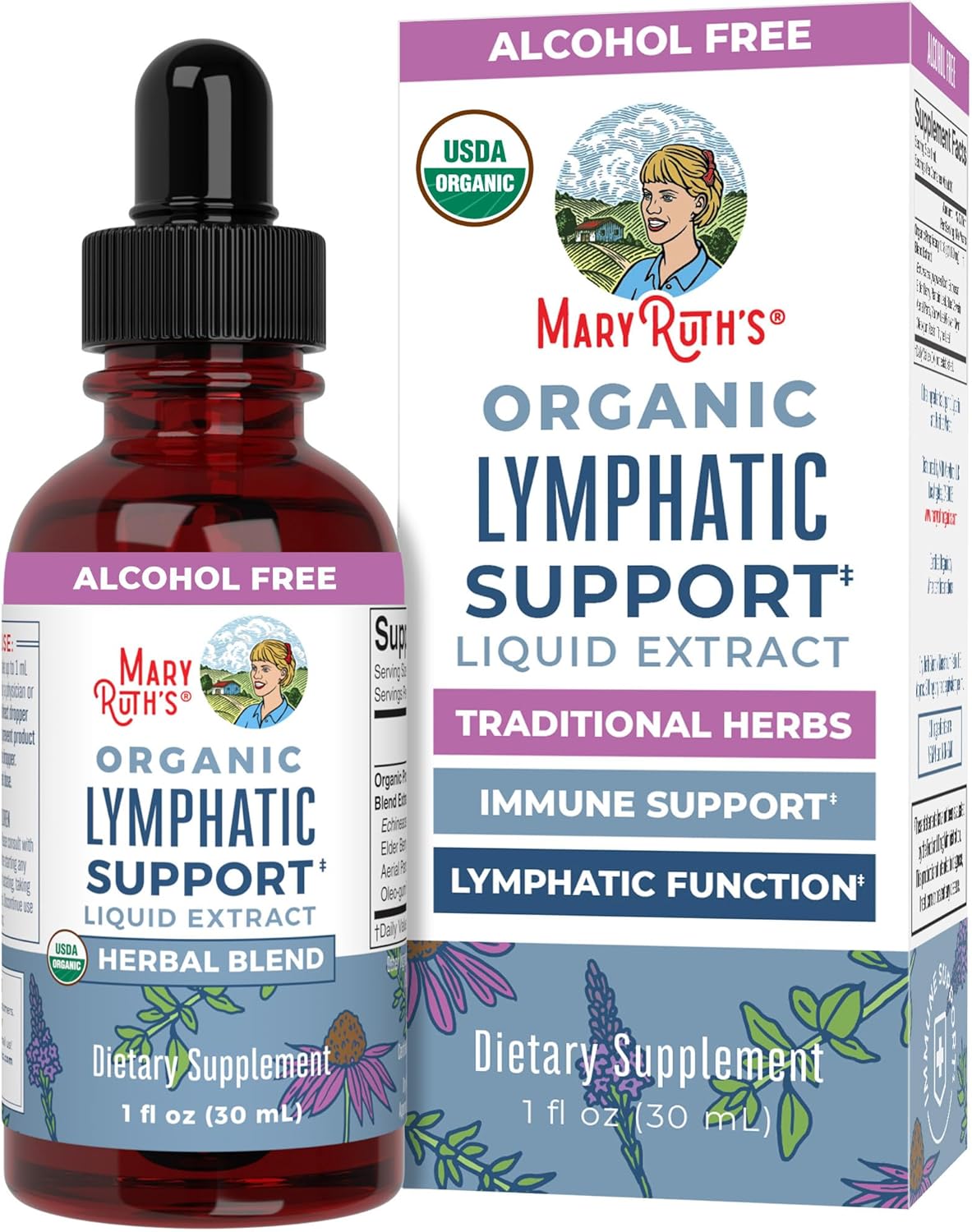 MaryRuth Organics Organic Lymphatic Support Herbal Blend Liquid, 1 fl. oz.