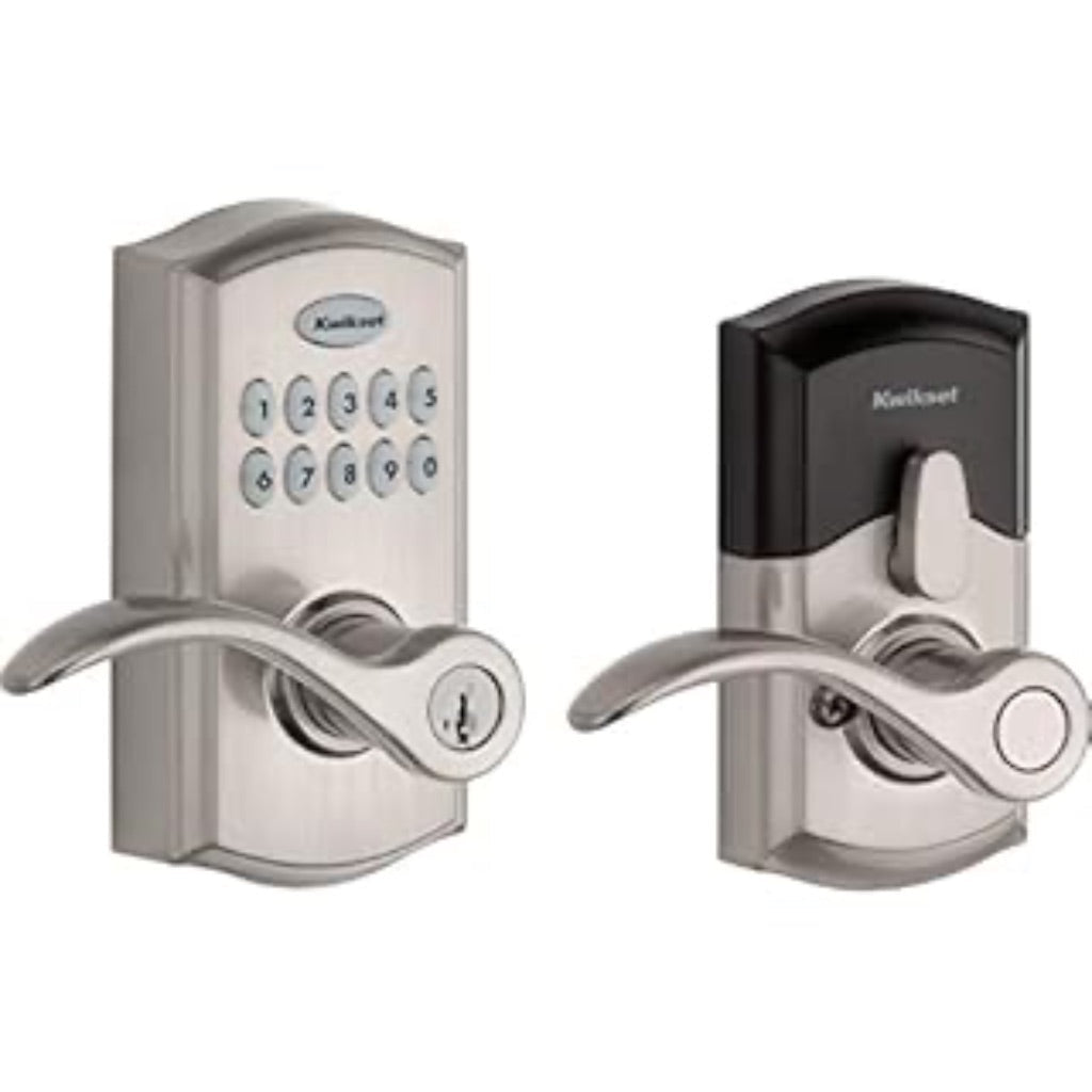 Kwikset SmartCode 955 Satin Nickel Metal Electronic Touch Pad Entry Lever